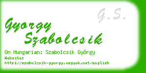 gyorgy szabolcsik business card