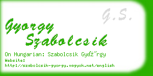 gyorgy szabolcsik business card